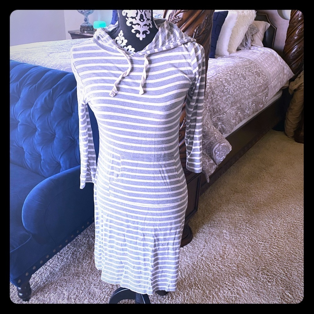 Striped Hooded Dress
